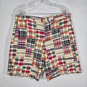 U.S.A. VINTAGE Hipster Multicolor Patchwork Bermuda Shorts UNISEX Men's Size 34.